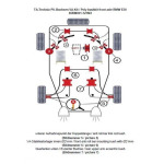 Kit de bujes de poliuretano TA Technix de 12 piezas / Eje delantero con barra estabilizadora de Ø 21 mm / Excéntrico M3 / Apto para BMW Serie 3 E30 / Z1 Roadster (85BM001-121M3) - Imagen 2
