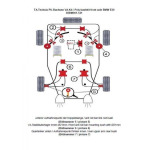 Kit de bujes de poliuretano TA Technix de 12 piezas / Eje delantero con barra estabilizadora de Ø 21 mm / Apto para BMW Z1 Roadster / Serie 3 E30 (85BM001-121) - Imagen 2