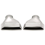 Punta de escape TA Technix para soldar, cromada/brillante, apta para BMW Serie 5 520i-540i (G30, G31). (96BM006)