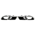 Punta de escape roscada TA Technix "doble diseño C63" en cromo/brillo, apta para Mercedes Benz Clase C (W205). (96MB008)