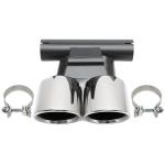 Punta de escape atornillable TA Technix de "doble diseño" en cromo/brillo, apta para Porsche Boxster/Cayman (981, 987). (96PO042)