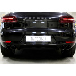 Punta de escape atornillable TA Technix "doble diseño" en negro/brillante, apta para Porsche Macan (95B) modelos de los años 2014-2018. (96PO045) - Imagen 4
