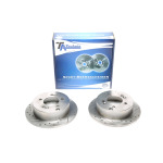 Juego de discos de freno TA Technix Sport, eje trasero, apto para Hyundai XG / Sonata V / Tucson / Kia Magentis / Sportage (EVOBS1651P)