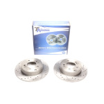 Juego de discos de freno TA Technix Sport, eje trasero, apto para Hyundai Sonata V (EVOBS1657P)