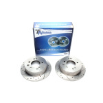 Juego de discos de freno TA Technix Sport, eje trasero, apto para Hyundai Elantra sedán. (EVOBS1813P)
