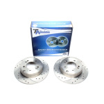 Juego de discos de freno TA Technix Sport, eje trasero, apto para Hyundai Grandeur / Sonata V / Kia Optima (EVOBS1828P)