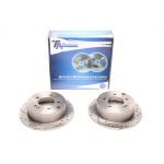 Juego de discos de freno TA Technix Sport, eje trasero, apto para Kia Soul. (EVOBS1884P)