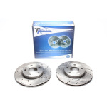 Juego de discos de freno TA Technix Sport, eje delantero, apto para Mercedes Benz Clase A/Clase B. (EVOBS20217P) - Imagen 2