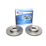 Juego de discos de freno TA Technix Sport, eje delantero, apto para Mazda MPV II (EVOBS20259P)