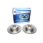 Juego de discos de freno TA Technix Sport, eje delantero, apto para BMW Serie 1 Coupé E82 y Cabrio E88. (EVOBS21165P)