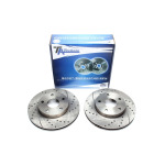 Juego de discos de freno TA Technix Sport, eje delantero, apto para Toyota Previa (EVOBS2223P)