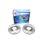 Juego de discos de freno TA Technix Sport, eje delantero, apto para Isuzu Trooper / Trooper Soft Top / Opel Campo / Opel Frontera A Sport / Frontera A (EVOBS2323P)