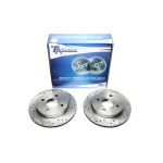 Juego de discos de freno TA Technix Sport, eje trasero, apto para Ford Cougar / Mondeo I / Mondeo I Berlina / Mondeo I Familiar / Mondeo II / Mondeo II Berlina / Mondeo II Familiar / Scorpio II Familiar (EVOBS2326P)