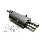 Silenciador trasero TA Technix Sport de 2x76 mm apto para BMW Serie 3 E46 Sedán, Coupé, Cabrio y Touring. (EVOE466E276S)