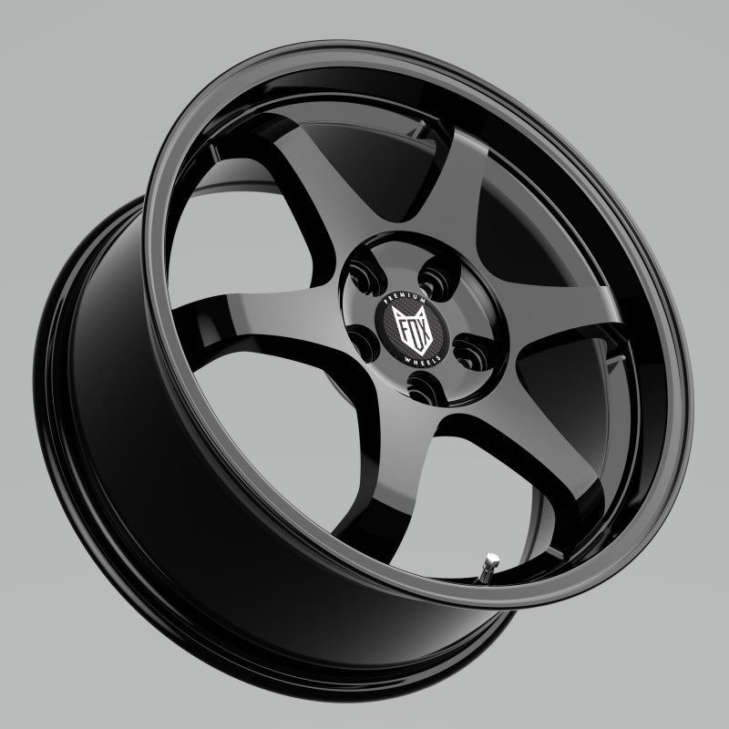 llanta-fox-pf5-75x17-5x100-et35-571-black Llanta Fox Racing PF5 BLACK 7.5×17″ 5×100 ET35 CB57.1 - Imagen 1