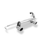 Fox Exhaust Renault Twingo III 4 puertas - Silenciador trasero BCM con salida transversal derecha/izquierda, incluye tubo flexible - 1x80 tipo 14 derecha/izquierda