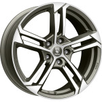 Llanta Momo TWIST Matt Graphite Polished 7.0×17" 5×100 ET38 CB72.3
