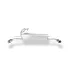 Fox Exhaust Silenciador trasero Smart Fortwo Coupé 451, salida transversal derecha/izquierda, incluye tubo flexible - 1x70 tipo 24 derecha/izquierda