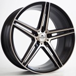 Llanta Forzza Bosan Black Matt Face Machined 8.5×19″ 5×112 ET25 CB66.6